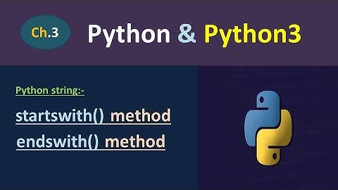 Python Tutorial for Beginners in Hindi | startswith and endswith Method in Python | String in Python
