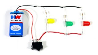 How to Connect Multiple LED's in Parallel with 9V Battery & Switch | DIY Simple Electric Circuit