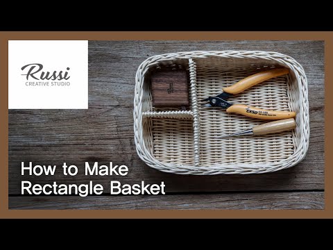 라탄 사각 칸막이 소품 바구니 만들기  [라탄공예] 취미수업온라인클래스64:Rattan Craft : Make rattan rectangle basket, square basket