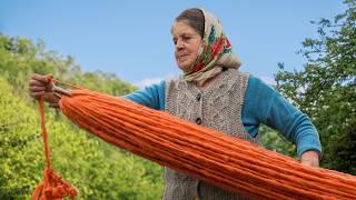 Happy Old Age of Cute Grandma in a Mountain Village Far from Civilization