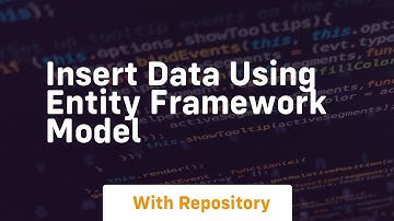 insert data using entity framework model