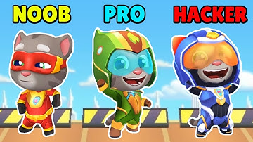 NOOB vs PRO vs HACKER | Talking Tom Hero Dash | Gameplay