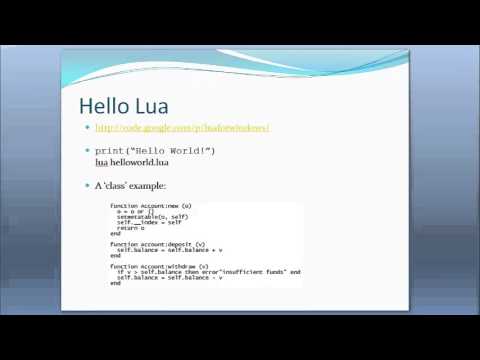 The Lua Scripting Language - YouTube