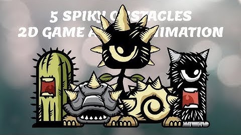 SPINE 2D - SPIKY OBSTACLE MONSTERS GAME ASSET