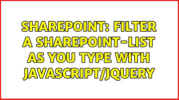 Sharepoint: Filter a SharePoint-List as you type with Javascript/jQuery