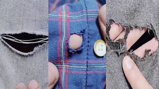 Learn the most innovative hand sewing techniques for mending holes in jeans and different fabrics