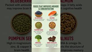 foods that improves memory and concentration #memory #healthtips #healthyfood #food #heathy #shorts