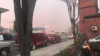 Crazy snow squall in NYC