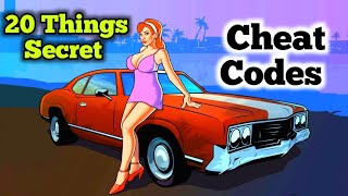 20 Things 😱Cheat Codes Everyone Would like to have in GTA Vice City| All Cheat code GTA vice city