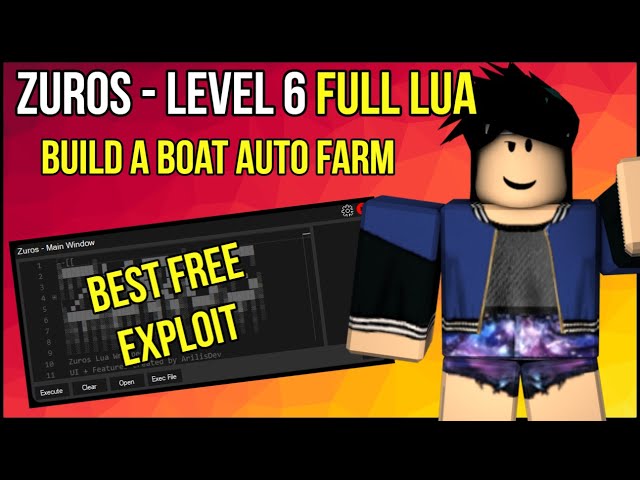 New Zuros Roblox Exploit Level 6 Full Lua Build A Boat Auto Farm Updated Youtube - zuros best roblox exploit updated full lua level 7 easy