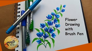 How to draw gradient color roses with writech brush pens! ✍️💁‍♀️#howt
