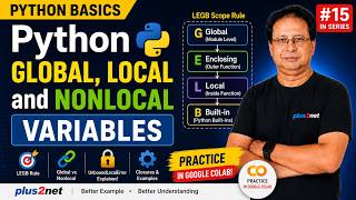 Python Global, Local & Nonlocal Variables Explained | LEGB Scope | Part 15