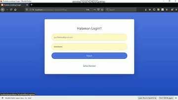 Tugas Web Programming III - Membuat Form Login Dan Pendaftaran