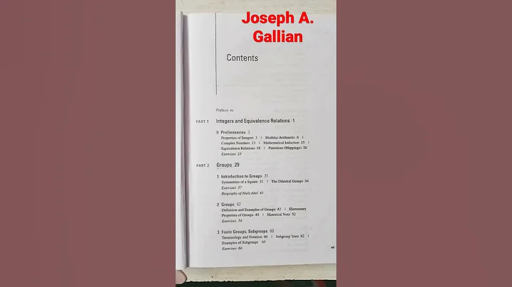 Contemporary Abstract Algebra Review( Joseph A. Gallian)