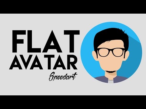 Photoshop Speed Art - Flat Avatar and Cartoon Design