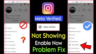 Fix Instagram Meta Verified Option Not Showing | How to Enable Meta Verified Option On Instagram