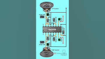TEA2025 ic amplifier circuit | TEA2025 ic stereo amplifier #amplifier #amplificador