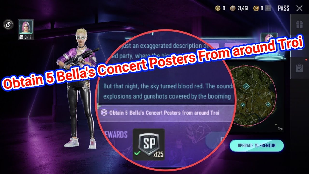 Obtain 5 Bella's Concert Posters from around Troi Mission | PUBG NEW STATE