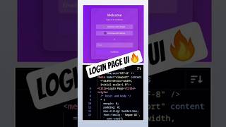 Create a Transparent Glass🔮 Login Page🔥| Frontend Web Design Tutorial #shorts #youtubeshorts #viral