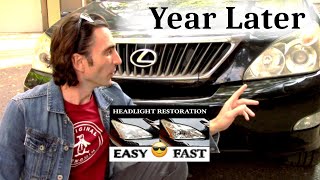 Headlight Restoration: One year follow-up and maintenance – Lexus RX350 by Urban Master Experiment 1,062 views 3 years ago 4 minutes, 24 seconds