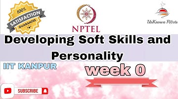 DEVELOPING SOFT SKILLS AND PERSONALITY WEEK 0 ASSIGNMENT ANSWERS NPTEL 2024 l NPTEL #nptel #share