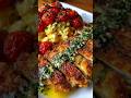 Golden, crunchy chicken served with creamy mac and sweet roasted tomatoes.