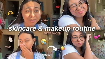 Skincare & Makeup Routine! 🫧 | grwm, chit-chat, chaotic, + *fail*