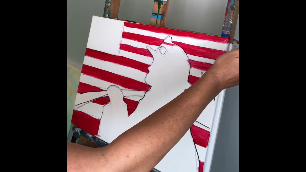 After School Art/  Flag~Firefighter Tutorial