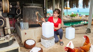 How to distill wine from wild coconut tree trunks  Wine of the Dao people | Nhất Daily Life