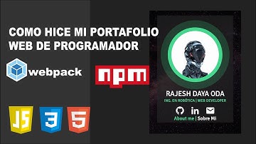 Como Construi mi Portafolio Web de Programador 💻 | Hacer una pagina web en HTML CSS y JavaScript