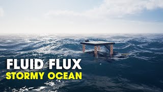 Unreal Engine 5.3 Fluid Flux 2.1 Stormy ocean | Amazing Real-Time Water Simulation