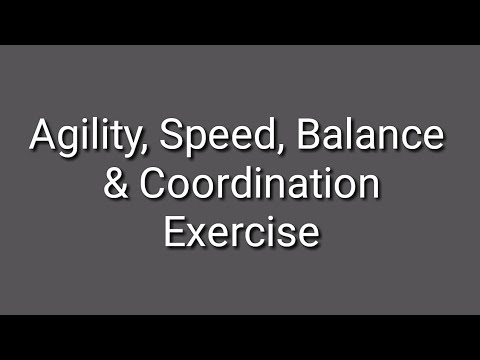 AGILITY, SPEED, BALANCE AND COORDINATION EXERCISE