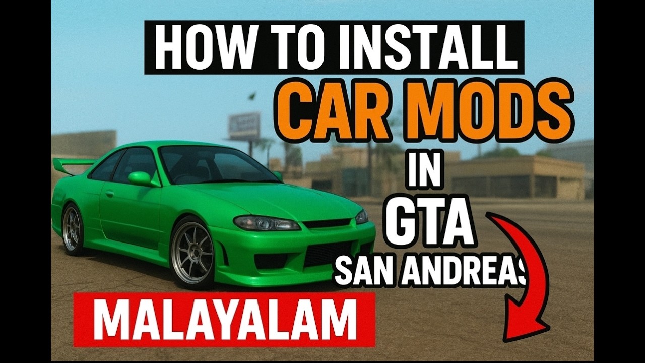 How To Install Car Mods On GTA San Andreas in Malayalam - YouTube