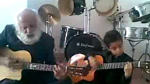 GrandFather And Grandson Music Band