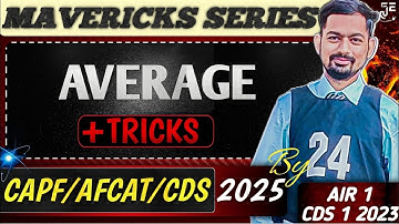Average With Shortcut Methods || For AFCAT/CAPF/CDS 2 2025 || With PYQs | By UPSC CDS AIR 1 #cdsair