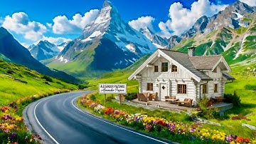 SWISS - Top Most Beautiful Villages in Switzerland + Relaxing Music , 4K  , Part 2