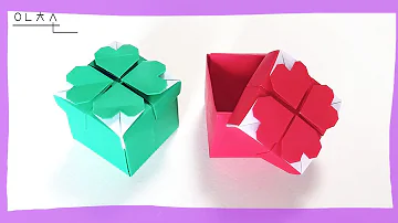 네잎클로버 상자접기/ 꽃 상자 종이접기/ origami box