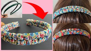 DIY Beautiful Wide Elastic Chunky Braided Headband | How to Make One strand Plait Fabric Hairband