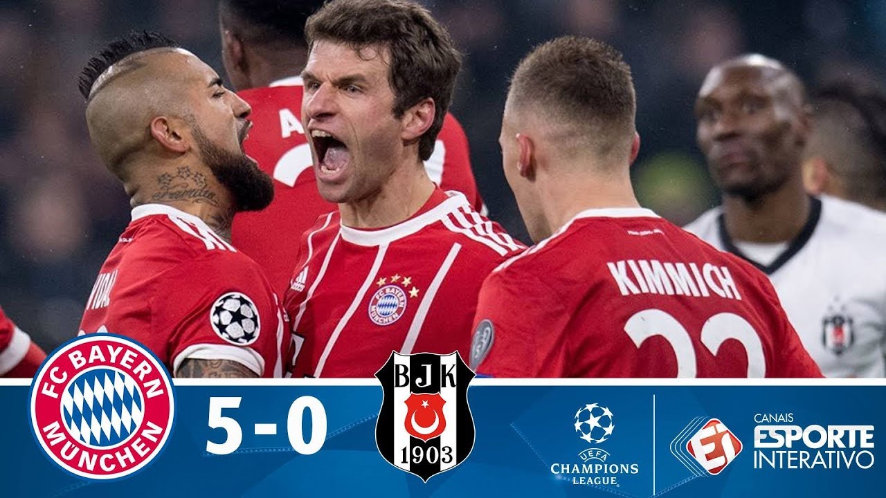 Melhores Momentos – Bayern de Munique 5 x 0 Besiktas – Champions League (20/02/2018)