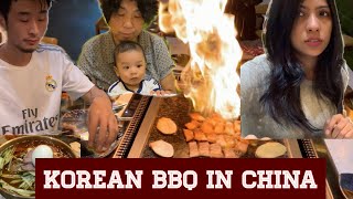 KOREAN BBQ WITH MY CHINESE FAMILY | Indian girl in China
