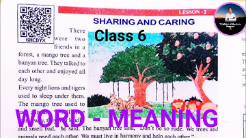 Word Meaning | Class 6 Lesson 2 - Sharing and Caring | Word Meaning Practice