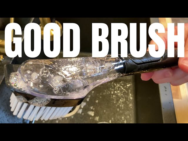 Container Store OXO Good Grips Soap Dispensing Scrub Brush Black