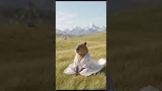 1 Hour Digital Zen with Capybara: Wind Sanctuary | Deep Calm &amp; Mental Clarity | Wind Energy 🌬️🎐