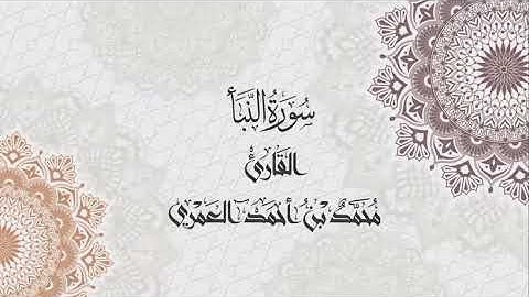 سورة النبأ بصوت الشيخ محمد العمري 🤍.