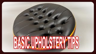 Tips Basic Upholstery  Making  from scratch this Stool