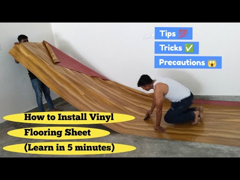 Pvc Vinyl Flooring mat Installation EASY Way? | Linoleum Installation | Pvc mat Price u0026 installation