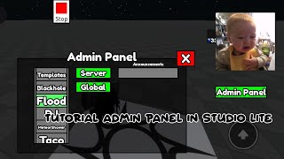 Tutorial admin panel in studio lite (credit:@PHBuilderman)