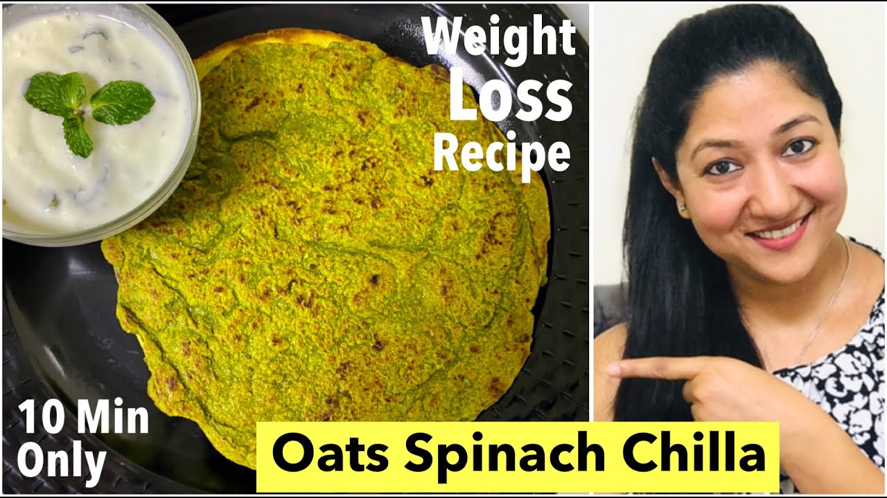Oats Spinach Chilla Oats Chilla for weightloss Oatmeal Recipes Aarum Kitchen YouTube