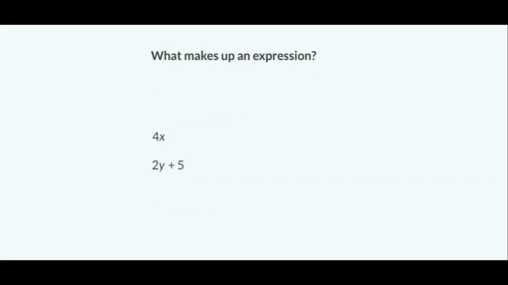 Parts of an Expression
