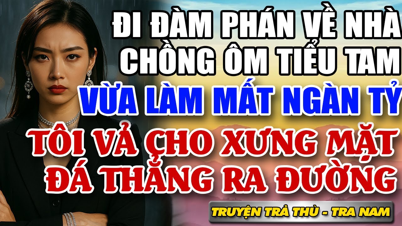 Đi đàm phán về thấy chồng ôm tiểu tam khoe làm mất ngàn tỷ của tôi - Tôi vả nát mặt đá luôn ra đường